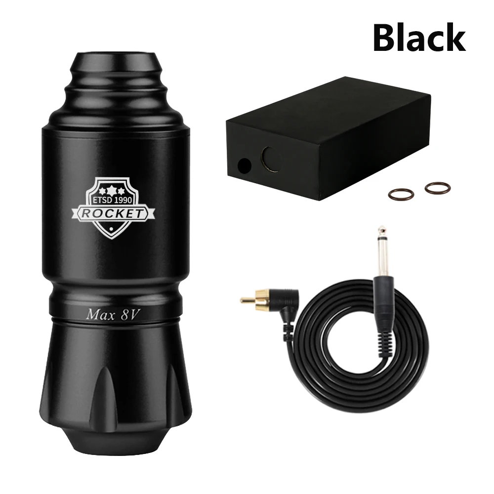 

High Quality Tattoo Short Mini Rocket Machine RCA Jack Automatic Rotary Stroke 3.5mm Permanent Makeup Motor 9000RPM Tattoo Pen