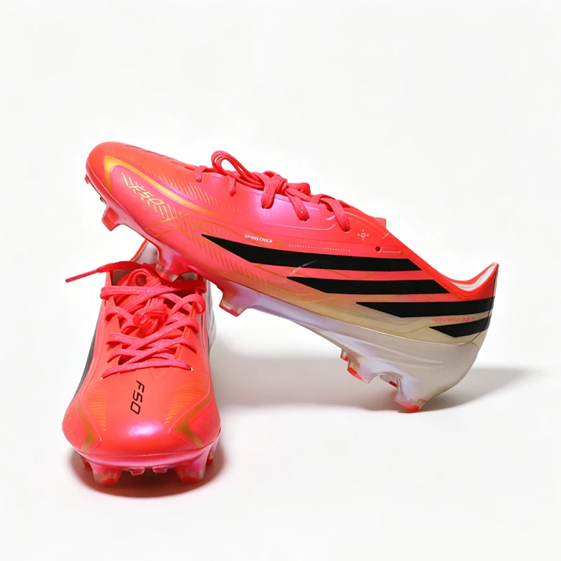 

2026-F50 High Quality Mens Soccer Shoes Breathable Non-Slip Turf Soccer Cleats Pink TF/FG Training Football Boots Chuteira Campo