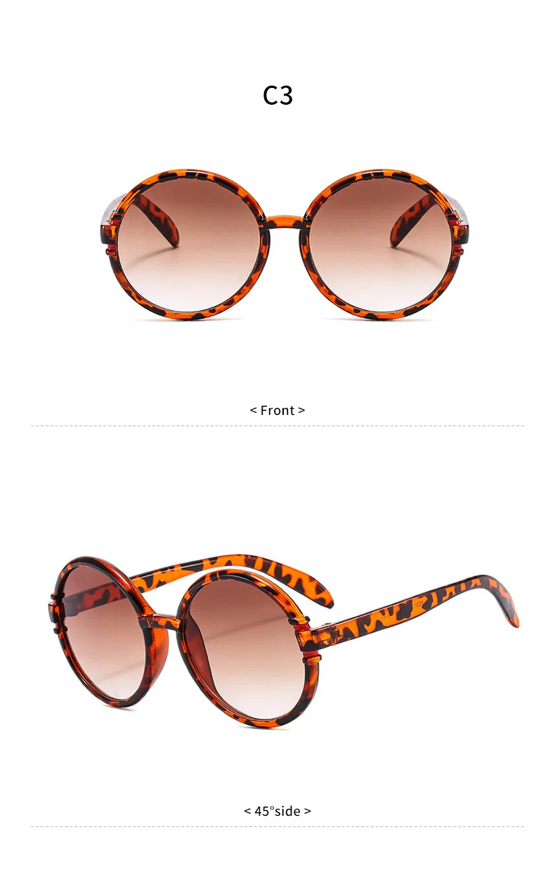 Neue Vintage Runde Sonnenbrille für Damen und Herren Marken-Rundsonnenbrille Ovale Brillen für Männer und Frauen – Detail 10