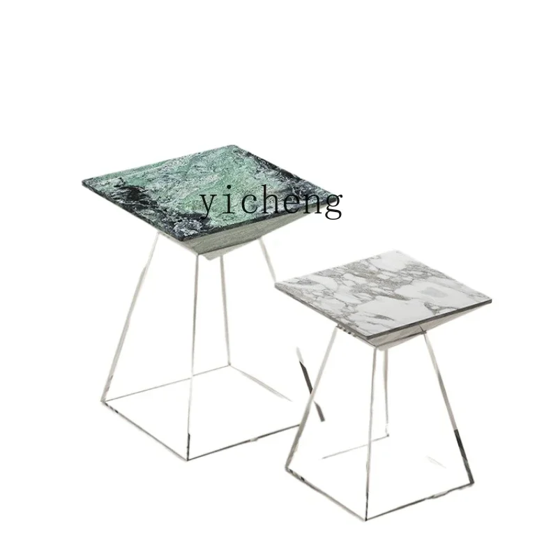 

XL Acrylic Suspension Side Table Living Room Bulgari Marble Sofa Side Table Balcony Table