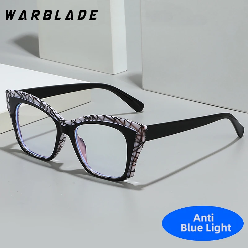 

New Splicing And Clashing Colour Cat Eye Flat Frame Glasses TR90 Anti-blue Light Glasses Frame Ins Trend Street Shooting Glasses