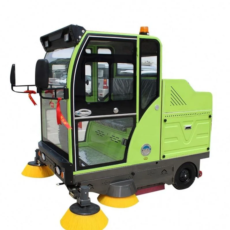 New Automatic Electric Tile Scrubber Industrial Ride On Floor Sweeper & Cleaner Machine For Street Road