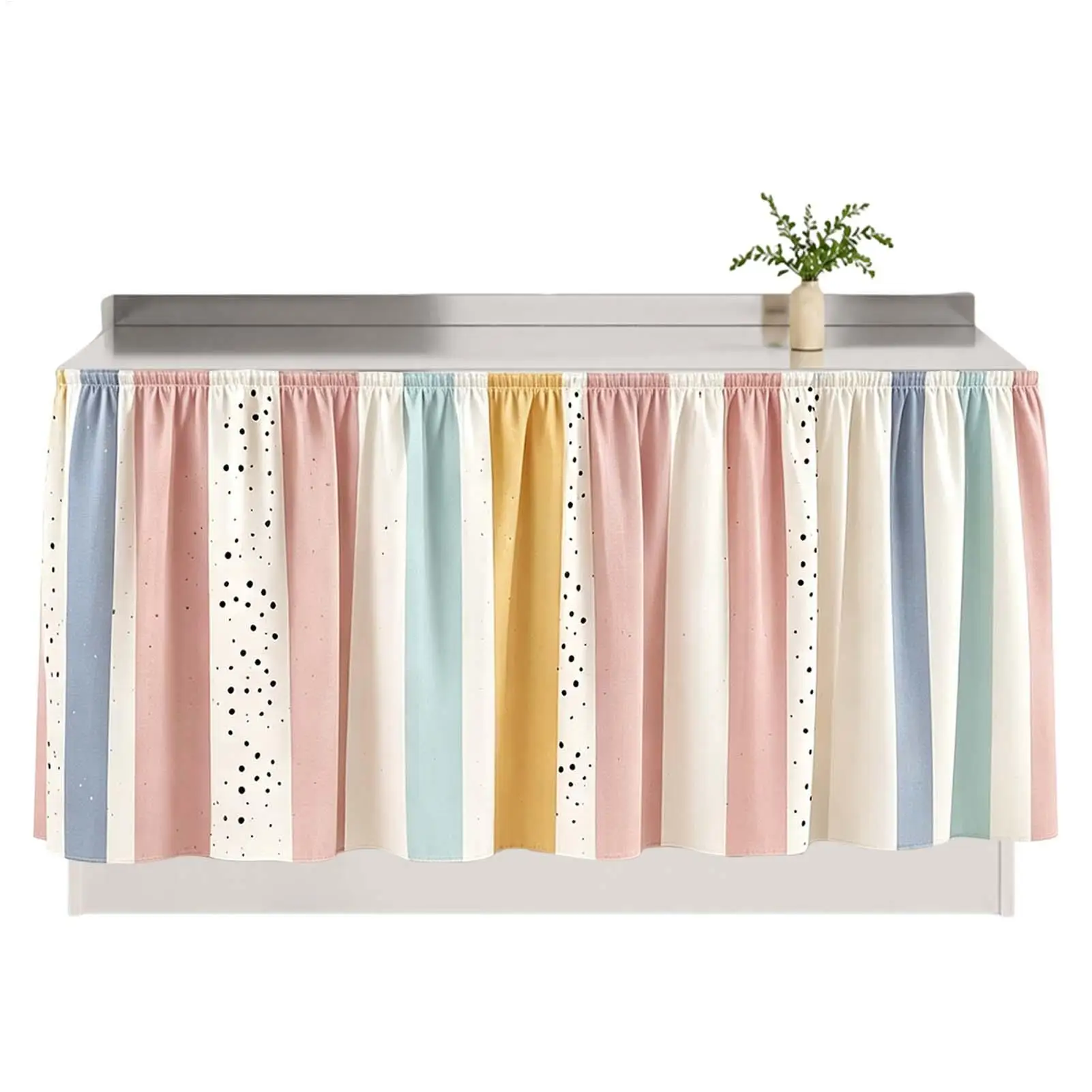 table Skirt colorful table cloth dustproof dining countertop cover home party decoration for Kitchen Room Wedding School