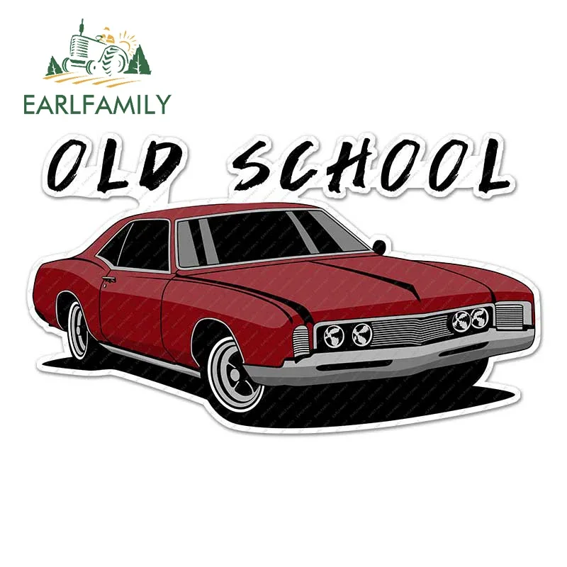 EARLFAMILY 13 cm x 7,6 cm für Old School JDM Vinyl Car Wrap Aufkleber Kofferraum Campervan Aufkleber Motorrad Persönlichkeit Kreative Aufkleber