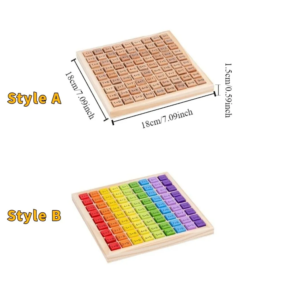 Bloques de conteo, tablero de multiplicación, tablero interactivo de madera para educación matemática, rompecabezas colorido que aumenta el cerebro, aprendizaje