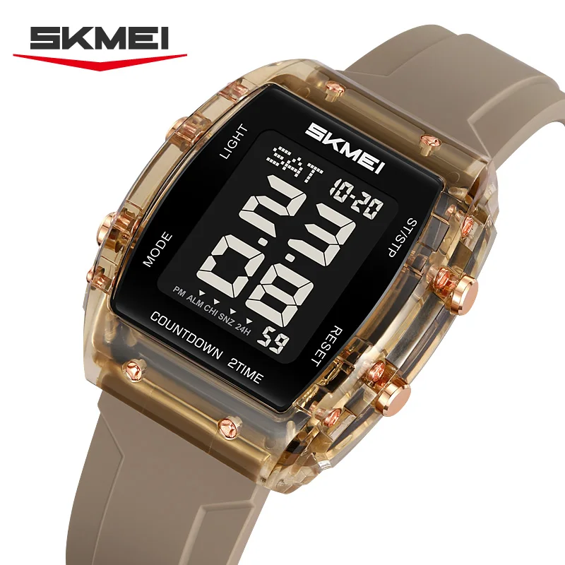 

SKMEI 2409, роскошные уличные часы с обратным отсчетом, секундомер, цифровые наручные часы для мужчин и женщин, календарь, светодиодный светильник, водонепроницаемые электронные