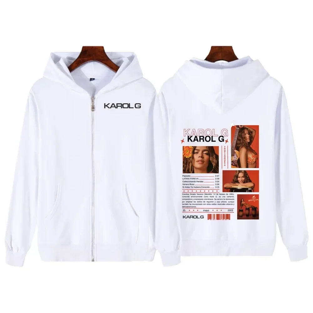 Super Cool Carol G 2025 Album "Tropicoqueta" Best Selling Hoodie Zipper Hooded Winter Punk Clothing Classic Clothing Loose Stree