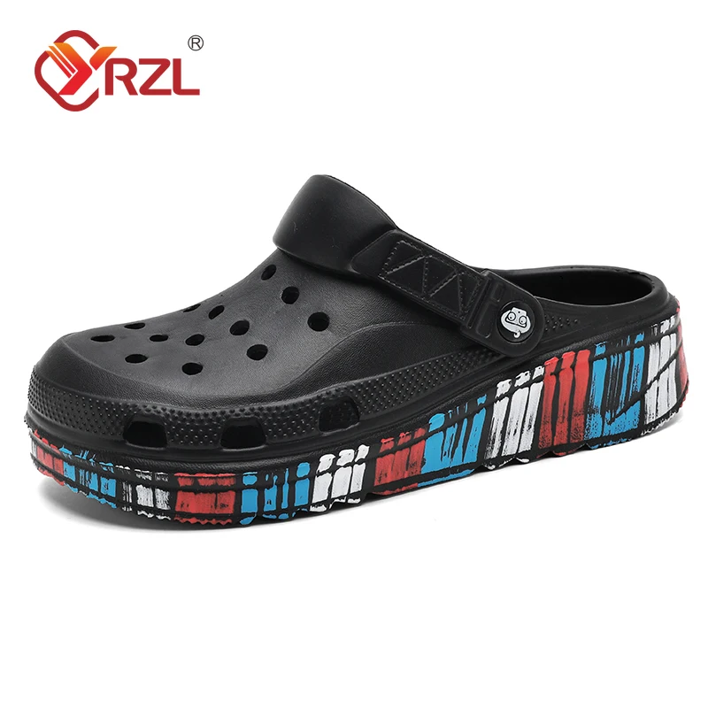 

YRZL Mens Summer Shoes Thick Sole Wear Non-slip Wear-resistant Sandal Comfortable High Quality Beach Outdoor Slippers for Men