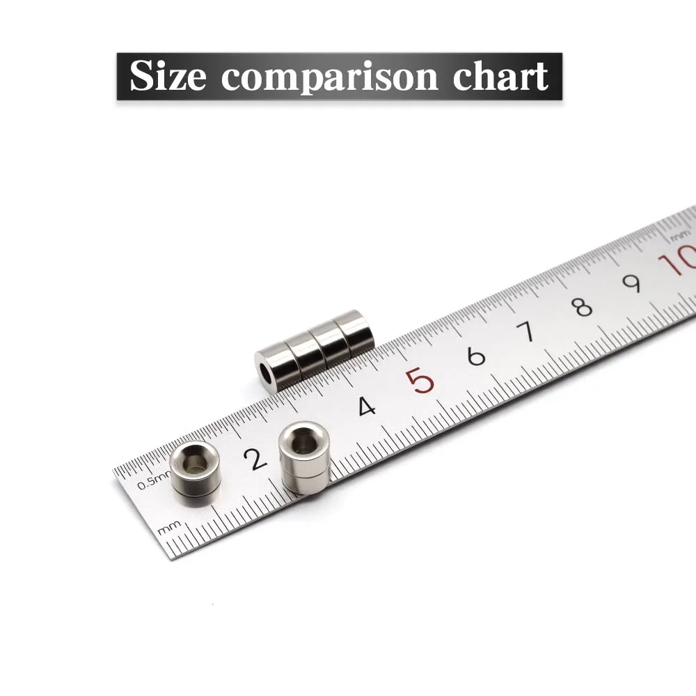 8x5-3 مللي متر سوبر قوية مستديرة مع ثقوب المغناطيس مغناطيس النيوديميوم ندفيب N35 قوي دائم المغناطيسي imanes مغناطيس الثلاجة
