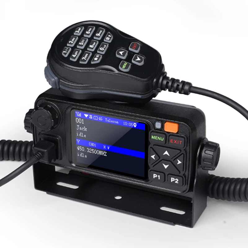 KSUT CT1600 Vehicle Mouted Walkie Talkie GPS Duel Sim Poc Car Radio 4G LTE UHF Analog Dual Mode Mobile Radio