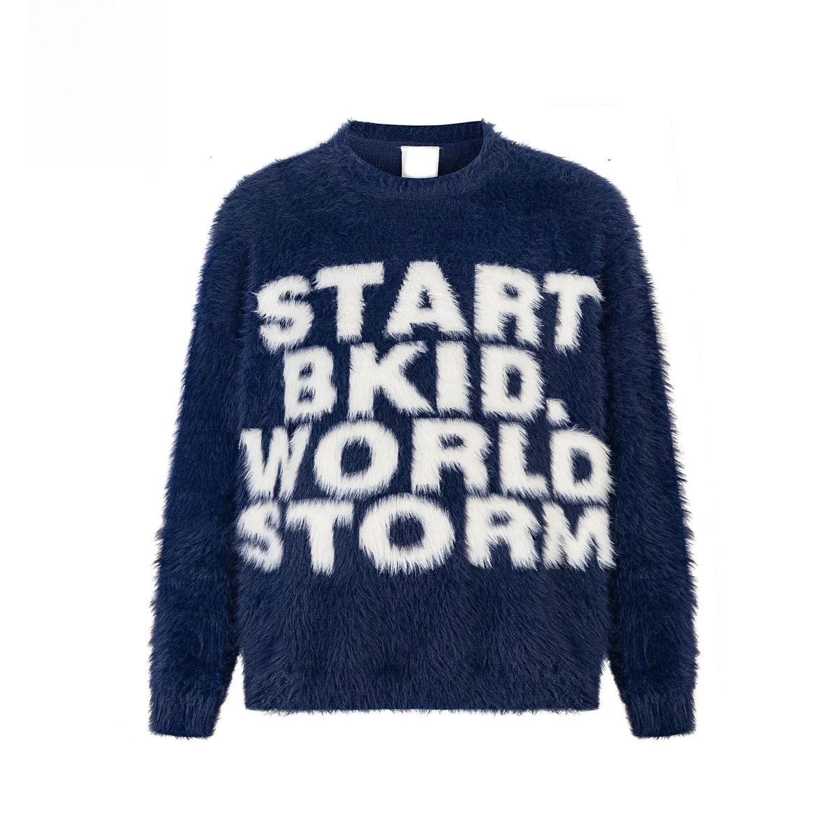 トレンディなレイジースタイルミンクファーセータールーズユニセックスアメリカンレトロブランドカップルのトップコートポリエステル繊維秋長袖