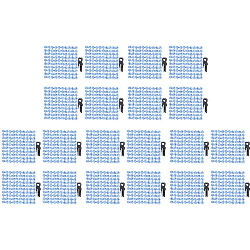 ABZC-2000 Pcs Blue RJ45 Port Ethernet LAN Hub Anti Dust Cover Plug Cap Blockout Protector With Proprietary Lock And Key