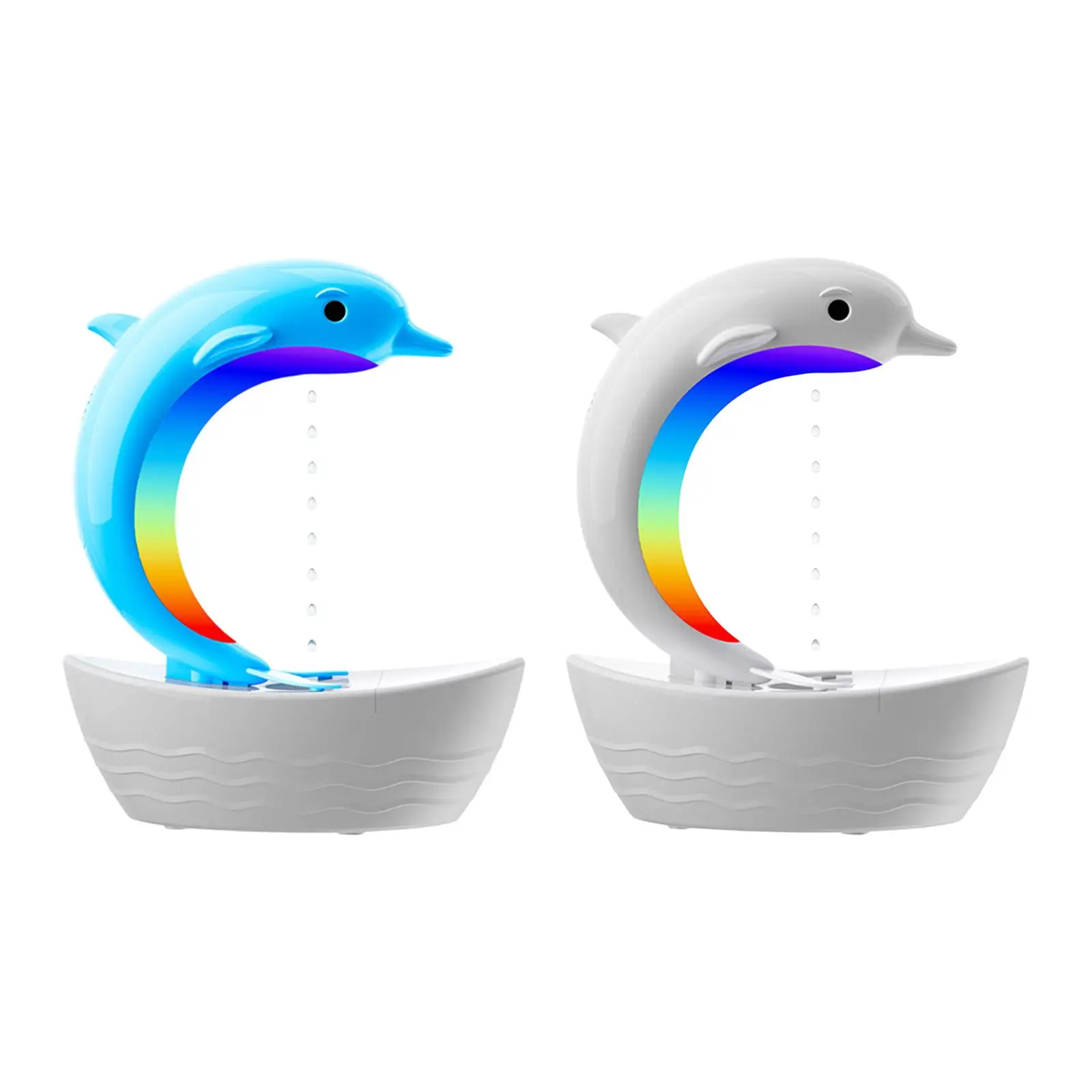 Umidificador de golfinho decoração sem água desligamento automático para quarto ornamento multifuncional difusor de aroma modo de luz noturna ajustável