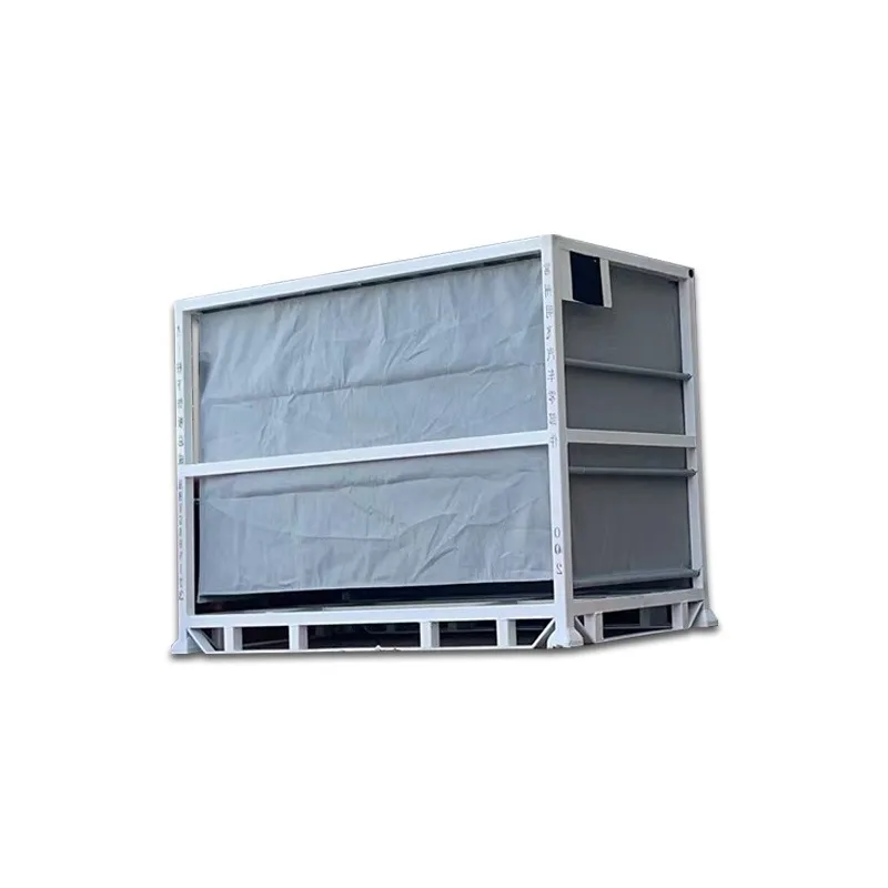 Turnover frame Metal hot-dip galvanized stacking material turnover frame Galvanized Qiao solid frame