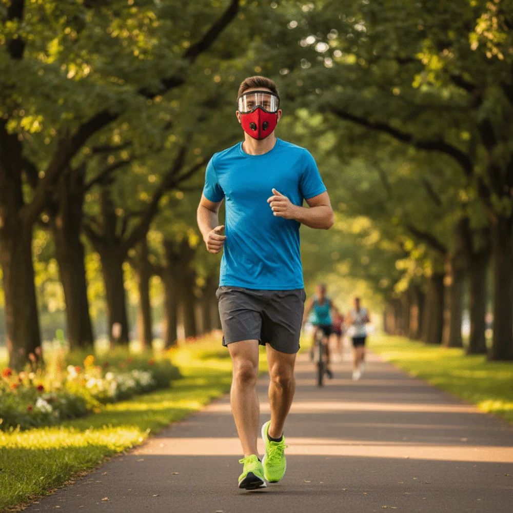 

Removable Shield Lens Cycling Protective Mask Detachable Goggles Breathable Filtration Warm Breathable Mask Reusable Design