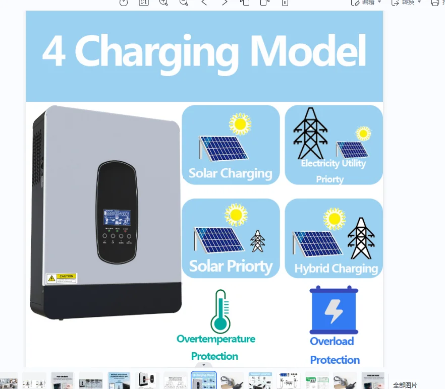 Inversor Solar híbrido 3200KVA 3KW 12V 24V 230V con controlador de carga MPPT máximo 80A PV Max 450VDC inversor de onda sinusoidal pura SP3200