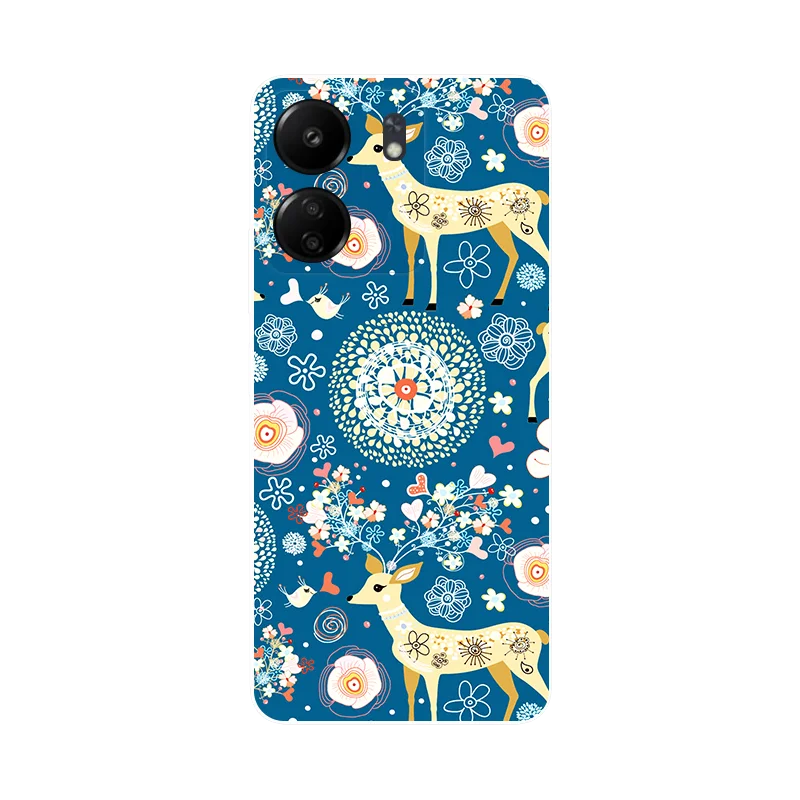 For Xiaomi Redmi 13C Case Silicone Soft Butterfly Wolf Protective Back Cover for Redmi 13C 4G Redmi13C 13 C Funda Coque