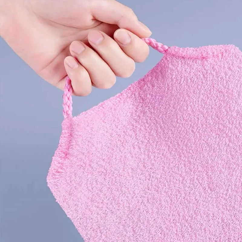 Stretchable Exfoliating Back Scrubber With Handles, Neck Back Scrubber Bath Wash Towel Shower Washcloth Scrubber Strap