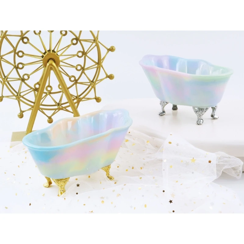 MXME Shell Bathtub Soap Dish Storage Box Mold with Legs Jewelry Storage Container