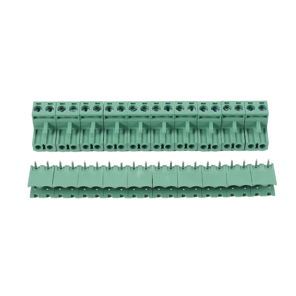 10 pcs 5.08mm Pitch 2Pin Plug-in Screw PCB Terminal Block Connector Right Angle