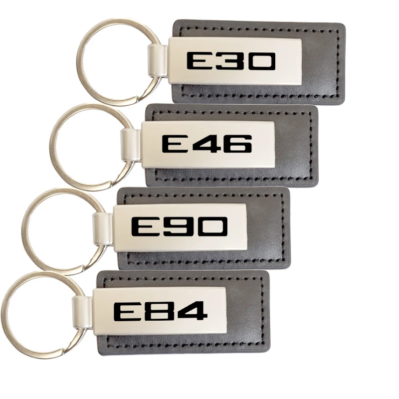 جديد المعادن الجلود سيارة المفاتيح مفتاح سلسلة حلقية ل BMW E28 E30 E34 E36 E39 E46 E52 E53 E60 E61 E62 E70 E71 E83 E84 E90 E91 E92 #1
