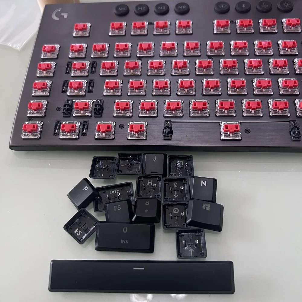 Multi-Color New ABS Transparent Low Profile Keycaps for Logitech G915/G913/G815/G813/TKL RGB Mechanical Keyboard