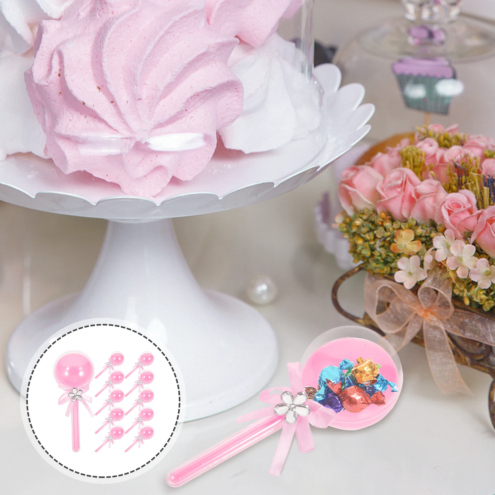 

12Pcs Candy Boxes Transparent Lid Plastic Party Favor Boxes Wedding Candy Treat Storage Container for Festival Gifts