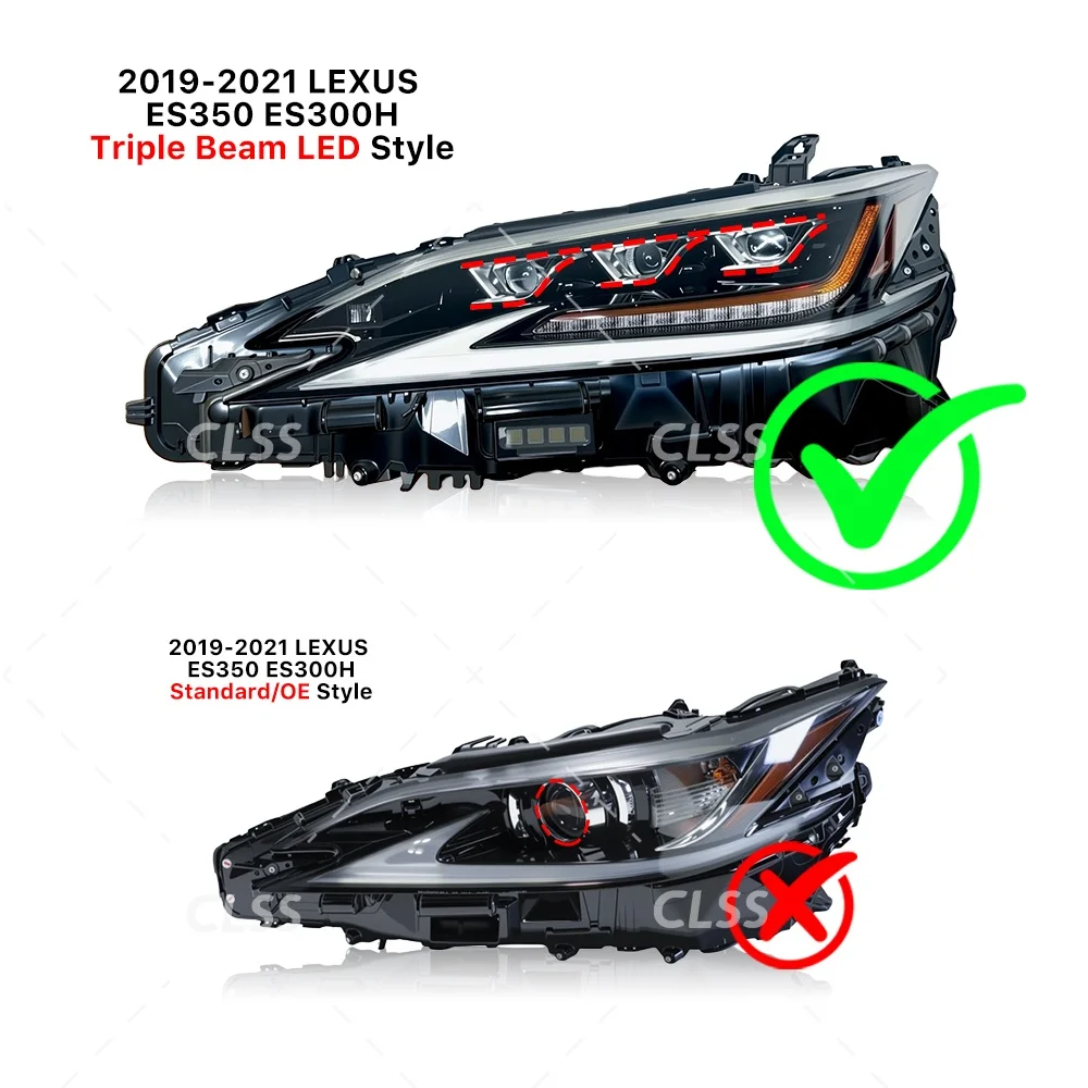 For Lexus ES350 ES300h 2019-2021 LED Headlight DRL Chips Lightsource Daytime Running Light Tube Lights Guide Strip Plate Board