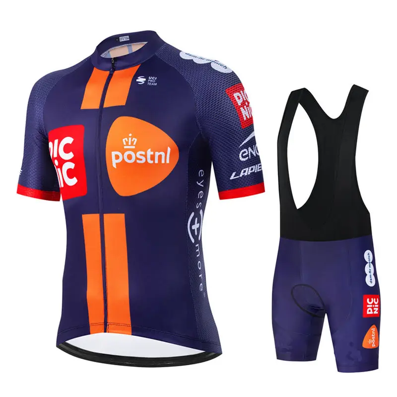Picnic Team Bicicleta Manica corta Abbigliamento da bicicletta Uomo Pantaloncini con bretelle da bici Nuovi set di maglie da ciclismo Maillot Ropa Ciclismo Hombre