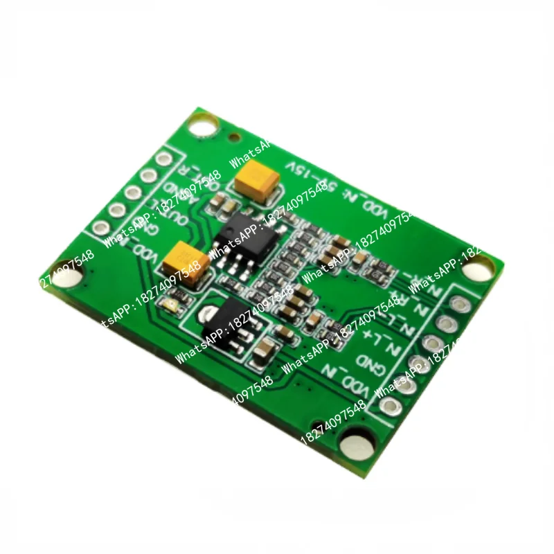 5-15V audio single-ended analog input to differential balanced output module. Low-voltage operational amplifier.