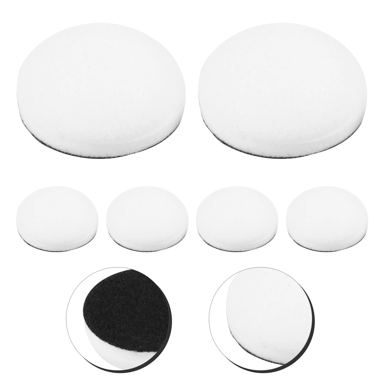 

TEHAUX 10pcs White Round Sponge Pads Mini Domed Ink Blending Brush Refills for Distress Ink Crafts Card Making Drawing