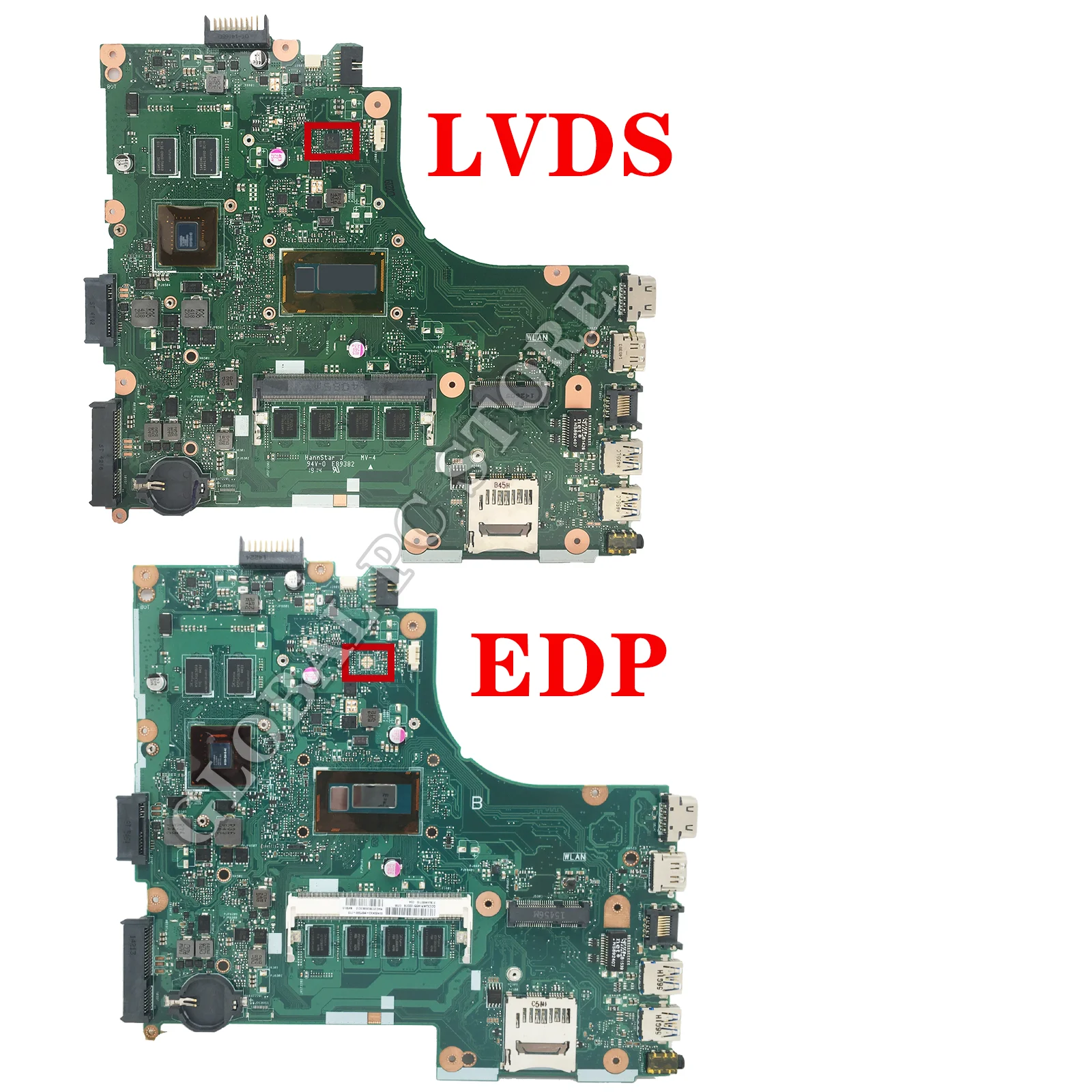 KEFU-placa base para portátil ASUS X450LD, A450LD, P450LD, K450LD, F450LD, X450LA, I3, I5, I7, CPU RAM/4GB, UMA/GT820M