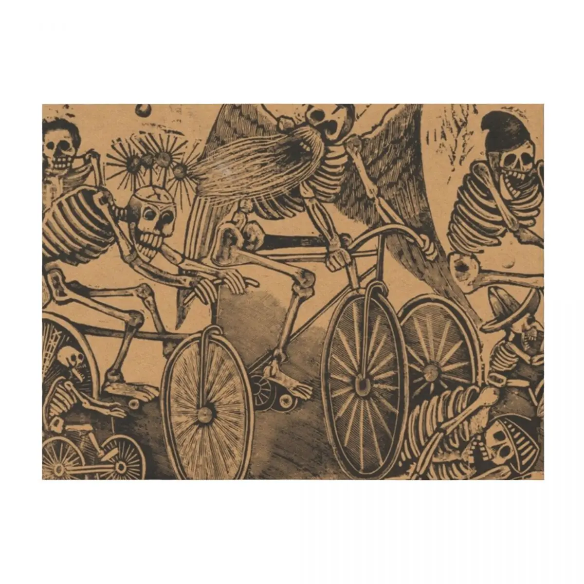 

Hell On Wheels - Jose Posada Illustration Throw Blanket Fashion Sofas Soft Plush Plaid Custom Moving Blankets