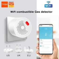 TYSH Tuya WiFi/Zigbee Natural Gas Sensor Combustible House Smart LPG Gas Alarm Detector Leakage Detect Fire Safety Smart Home