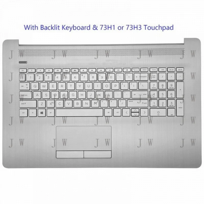 

DDZ new Palm rest Backlit Keyboard Touchpad For HP 17-BY 17-CA L92783-001 Silver