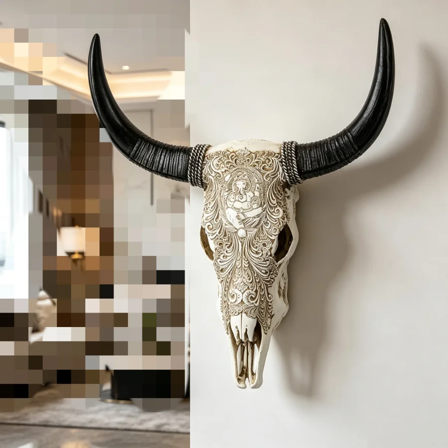 งานแกะสลักหัวกระทิงติดผนัง, หั - Resin Art Furniture บทวิจารณ์และราคา