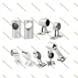 Marine Grade 316 Stainless Steel Boat Rail Fitting Marine Railing Support Bracket Tube Stanchion Hardware Accessories