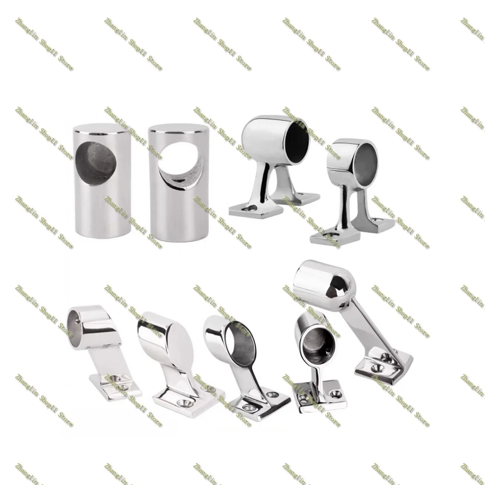 Marine Grade 316 Stainless Steel Boat Rail Fitting Marine Railing Support Bracket Tube Stanchion Hardware Accessories