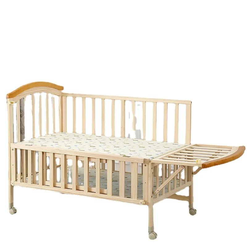 

Solid wood baby crib, baby crib, newborn crib, cradle bed, splicing bed, piccina de pelotas para bes central para be