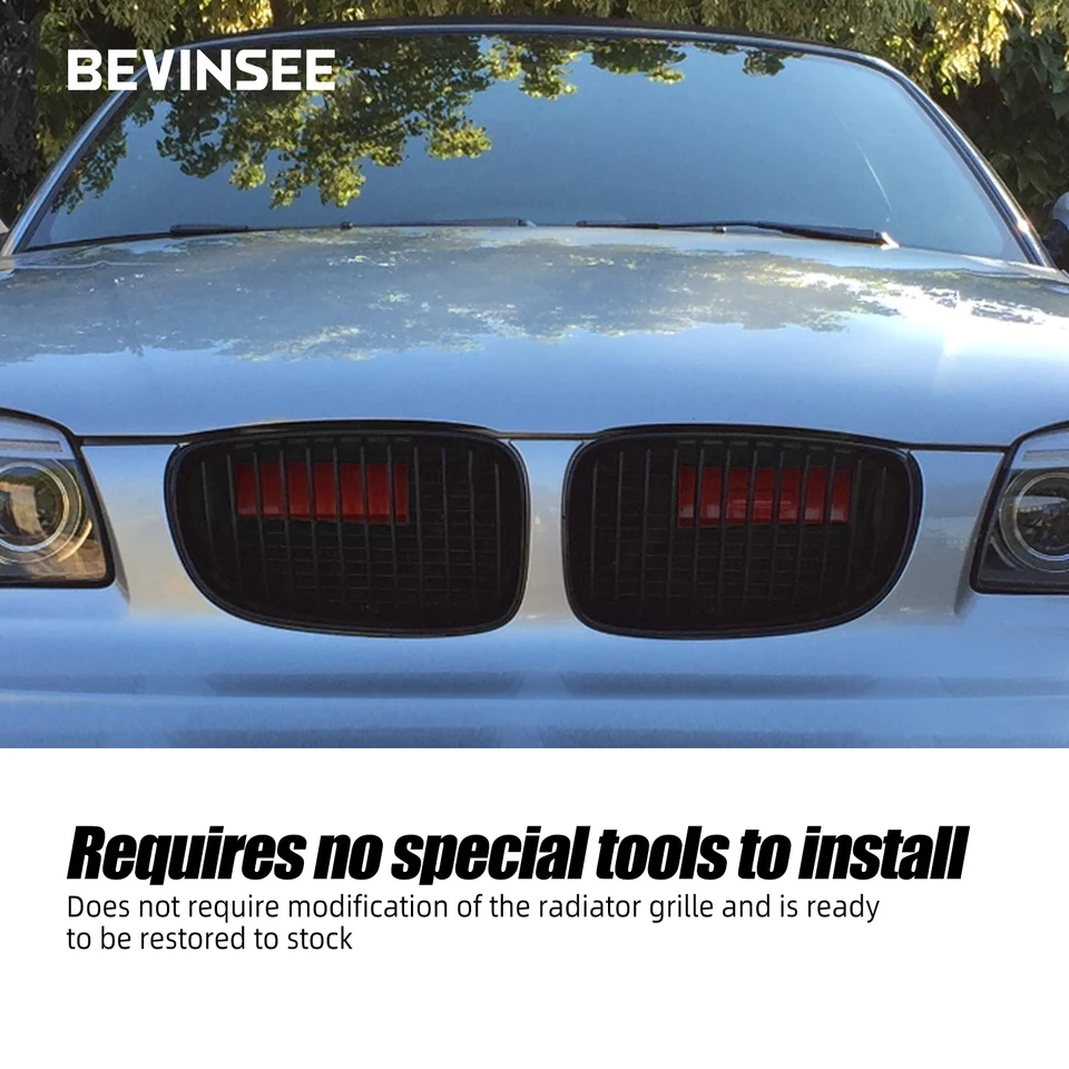 BEVINSEE Dynamic Cold Air Scoop For BMW E46 325i 328i 330i & Ci Models – Red Aluminum