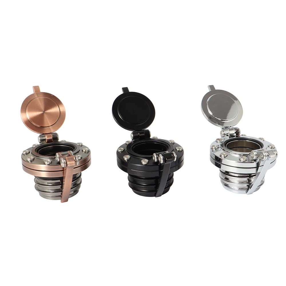 Motorcycle CNC Aluminum Quick Release Fuel Tank Cover Gas Oil Cap Black/ Chrome For Harley Touring Road King Softail Sportster