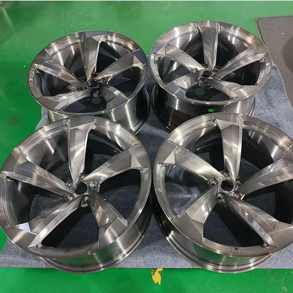 For Custom Forged 1-Piece Polished 5 Spoke Wheels 18-22 Inch 5x112 25mm Offset Car Rims for Audi Sport/S RS Q7/Q8