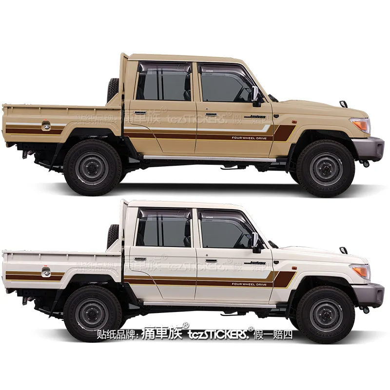 Car sticker For Toyota Land Cruiser LC79 pickup truck customized off-road decal film exterior design view 6