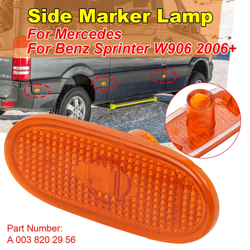 

A0038202956 Car Side Amber Marker Lens Light Turn Signal Lamp fit for Mercedes-Benz Sprinter W906 2006 2007 2008 2009 2010-2018