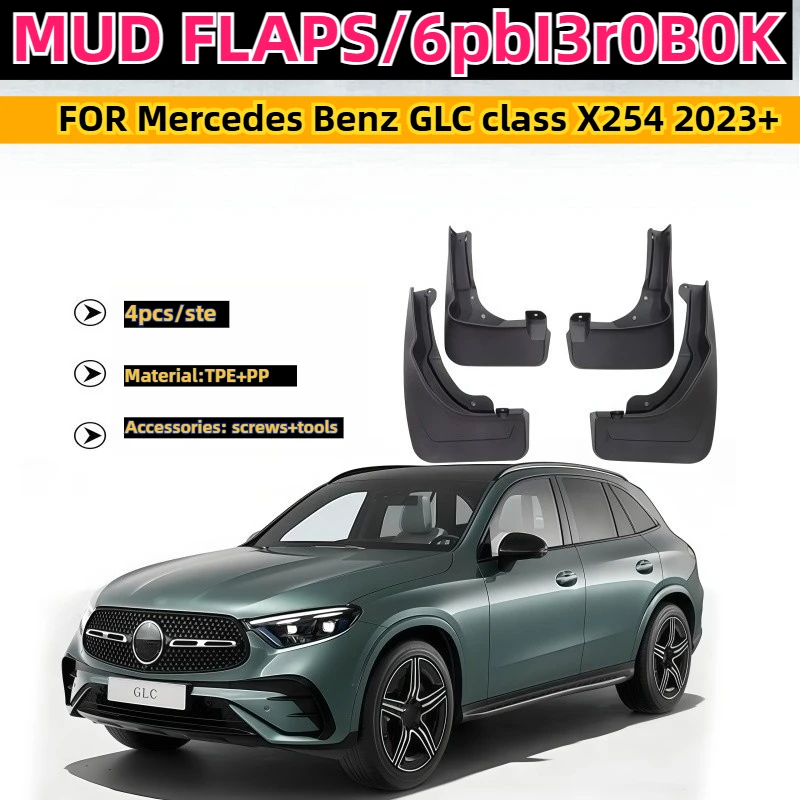 4 Stück Schmutzfänger für Mercedes-Benz GLC GLC300 GLC260 2023 2024 2025 Spritzschutz Kotflügel Auto-Zubehör