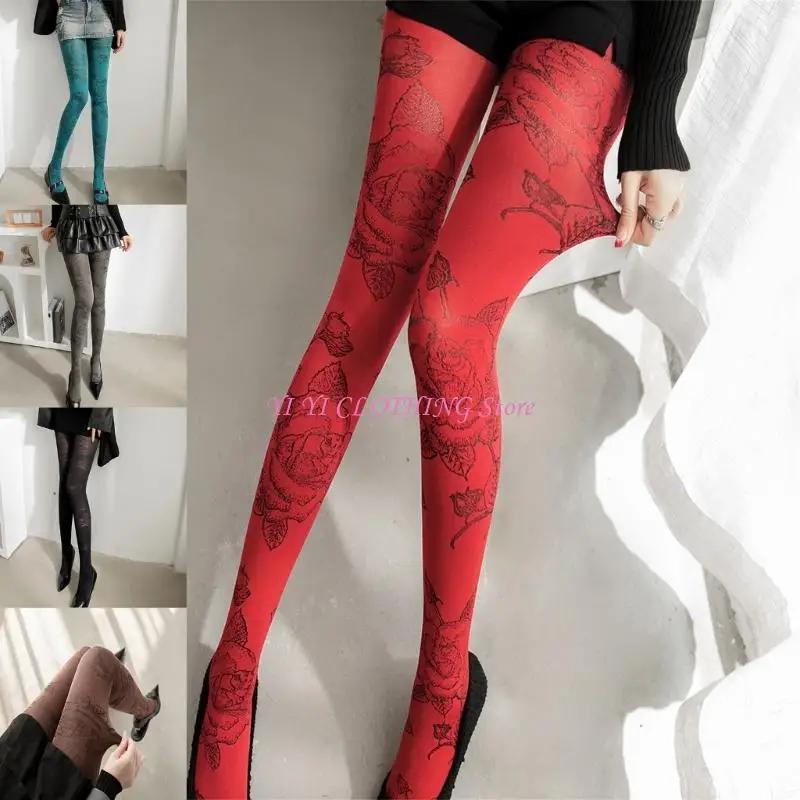 

N5KF Opaque Footed Tights Control Top Tights Thigh High Stockings Nylon Stockings