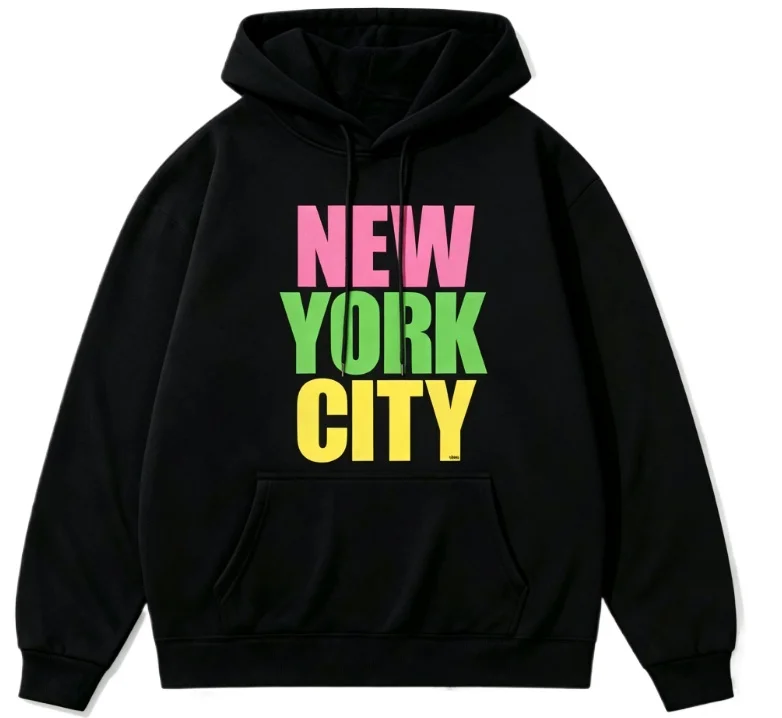2026 Men Urban Street Hoodie Color Block Bold Stacked Letter Graphic Hooded Sweatshirt Loose City Style Pullover Tops