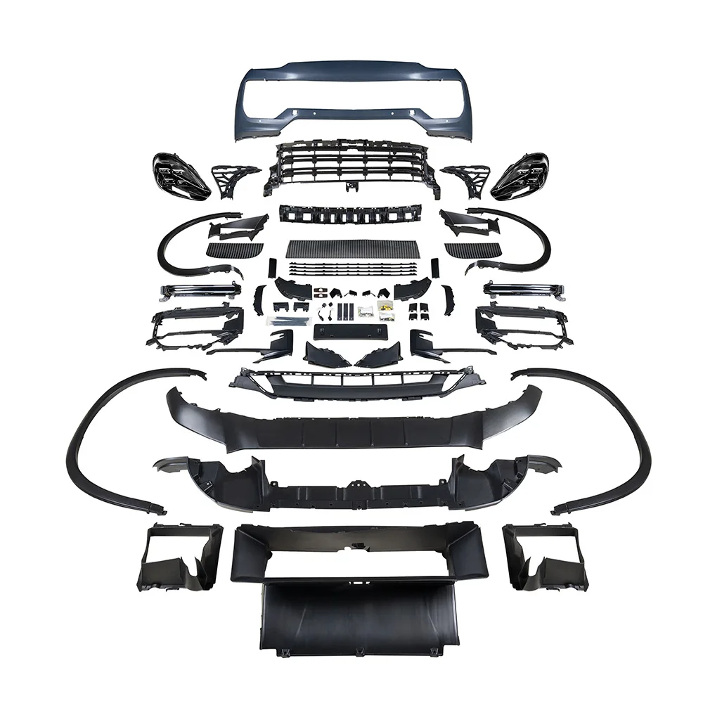 

Подходит для переднего бампера в сборе 15-17 Cayenne 958.2 модифицирована до 9Y0.2 Turbo включает дневные ходовые огни и ма.