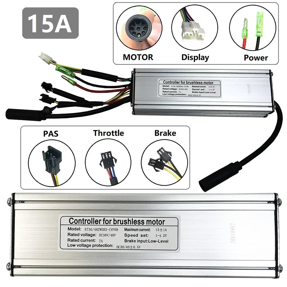 

36/48V Ebike KT Controller Mountain Bike Modified For Kunteng 15A Dual Drive Controller For MTB Lithium Battery Conversion