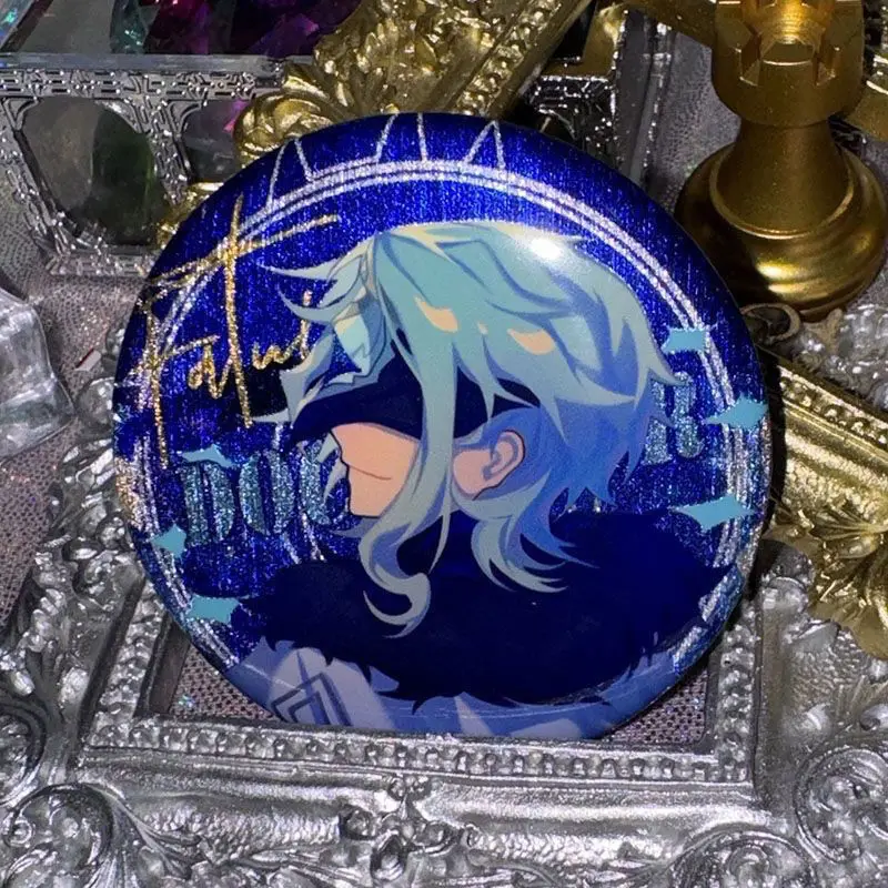 2025 NEW Anime Arlecchino  Il Dottore [Servant Candle Night] Balladeer Laser Q Version Badge Pendant Brooch Pins Cosplay Gift